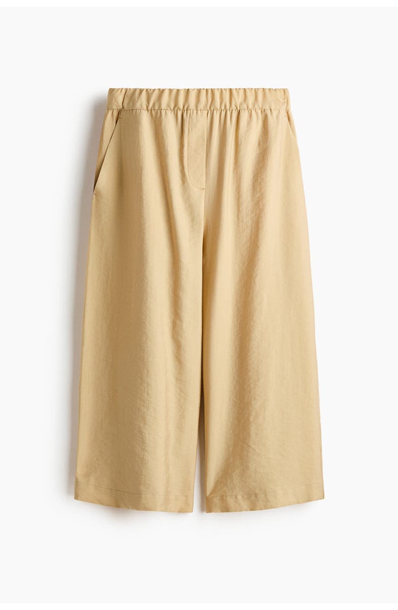 H&M Straight Lyocell-blend Trousers, Main, color, Beige