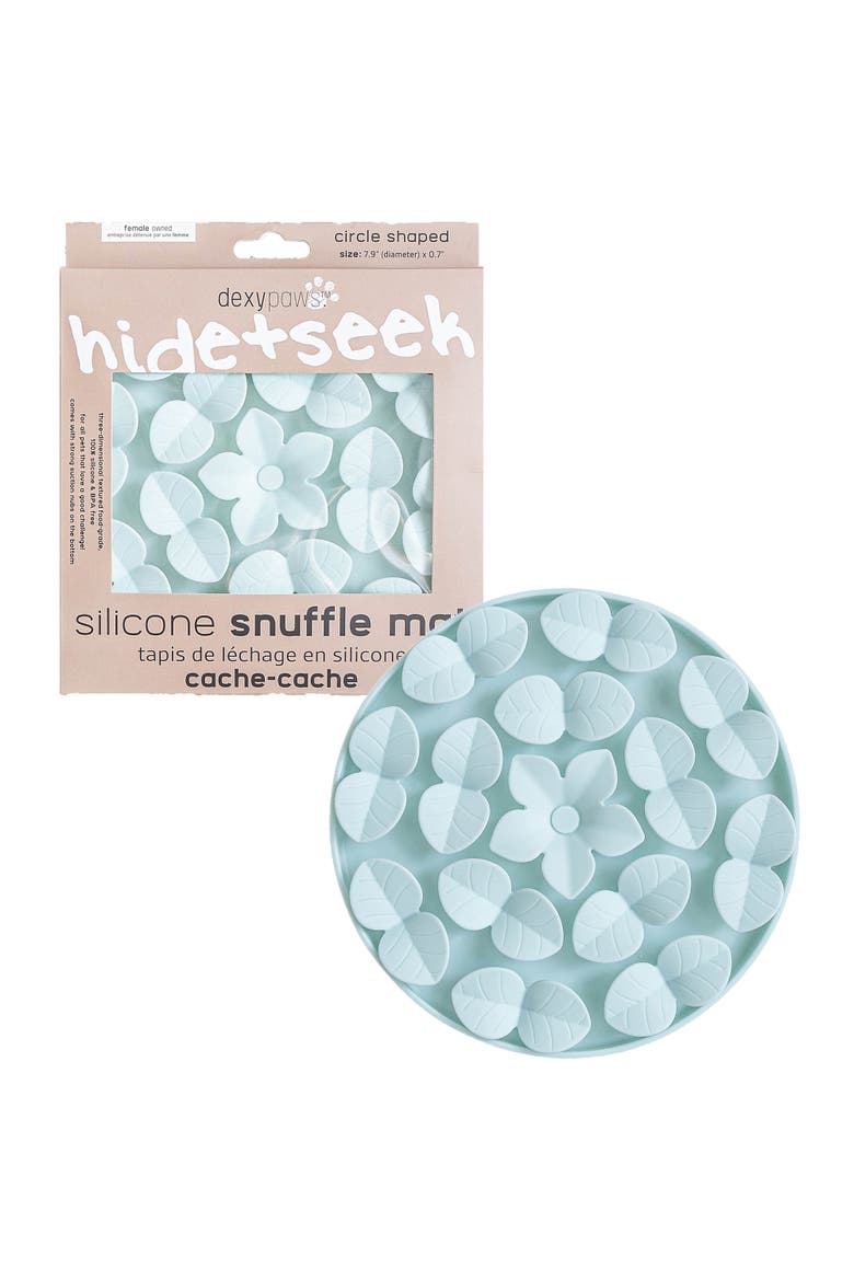 Enrichment Snuffle Mat Sky Blue Circle Textured Dog Feeding Pad, Alternate, color, Blue