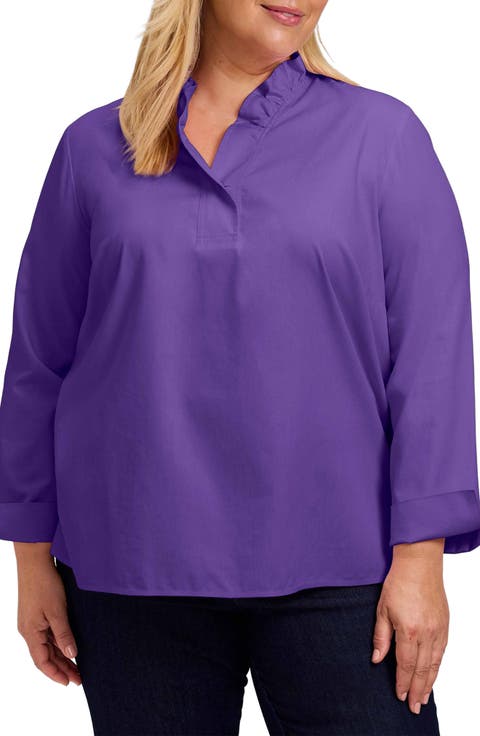 Tammy Ruffle Cotton Popover Top