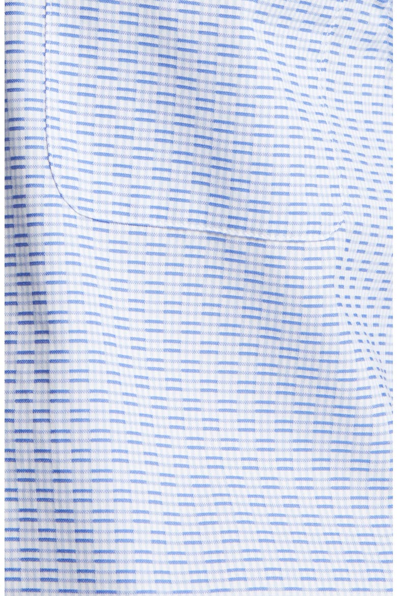 Big & Tall Sarasota Ventura Stripe Sport Shirt, Alternate, color, BLUES