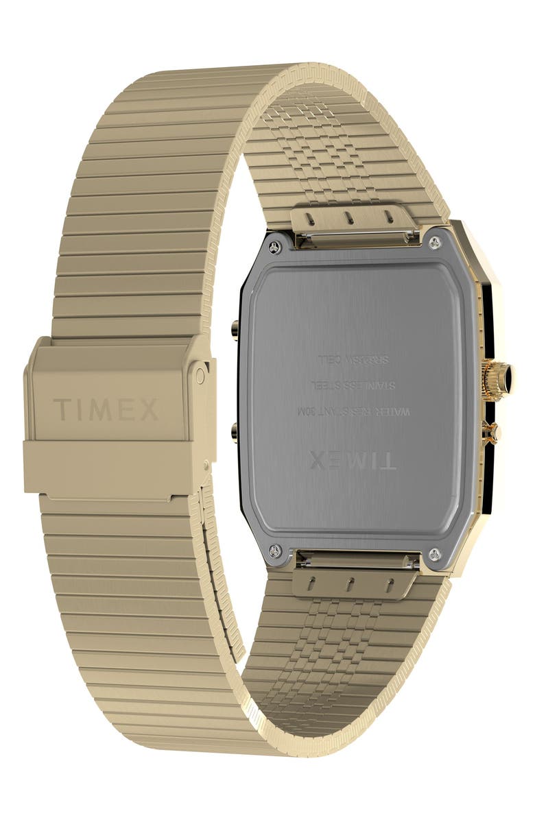 Timex<sup>®</sup> Q Timex 1982 Ana-Digi Reissue Bracelet Watch, 33mm, Alternate, color, Gold