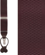 Trafalgar Classic Solid Color Convertible Suspenders (Braces) 35mm Elastic
