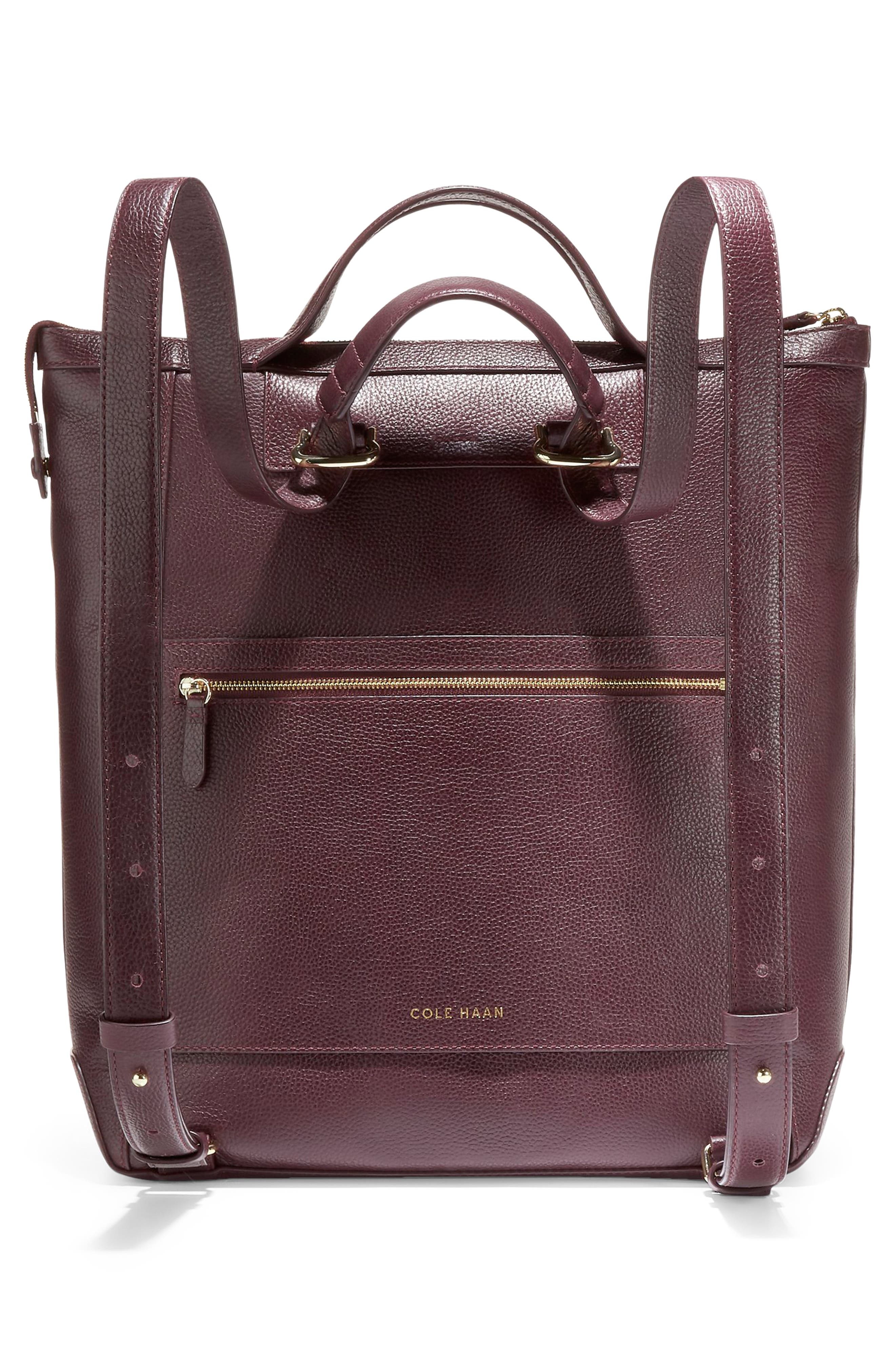 Cole Haan Grand Ambition Leather Convertible Backpack, Alternate, color, 