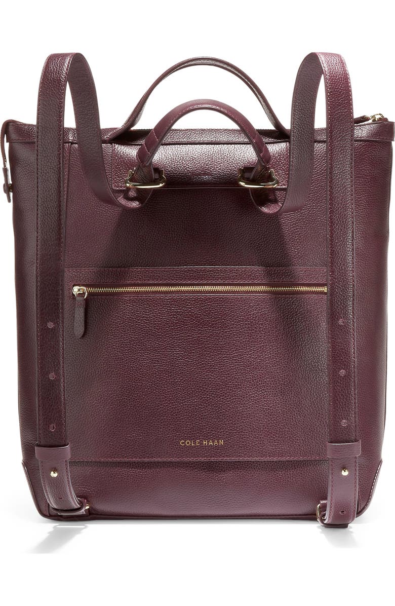 Cole Haan Grand Ambition Leather Convertible Backpack, Alternate, color,