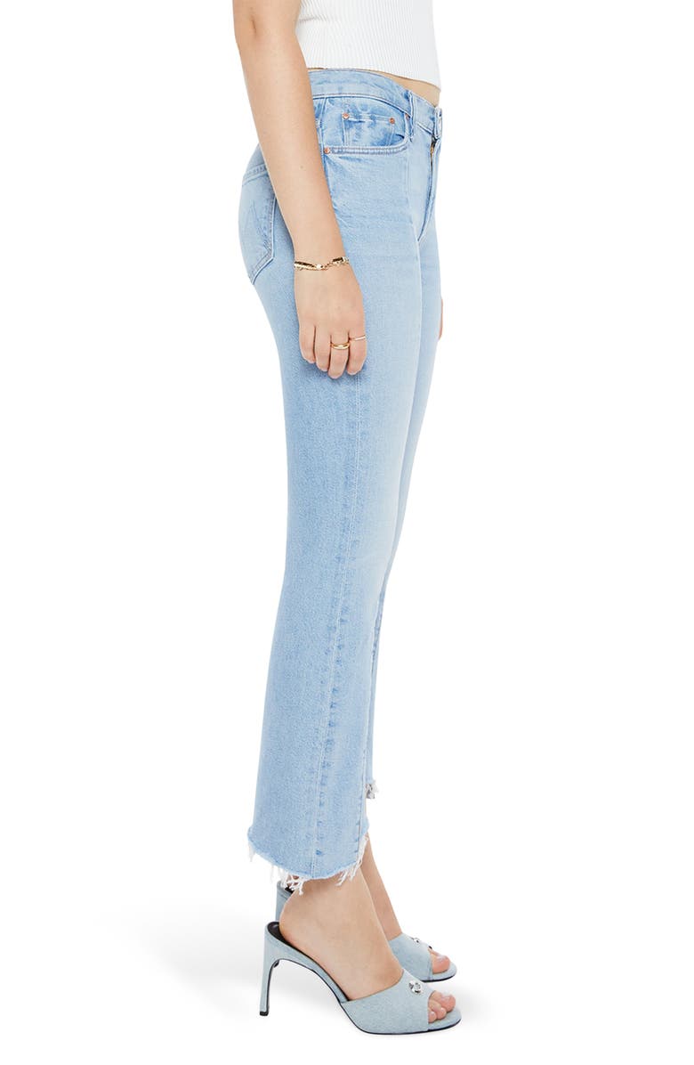 MOTHER The Insider Seamed Frayed Crop Straight Leg Jeans, Alternate, color, Lets Get It Together