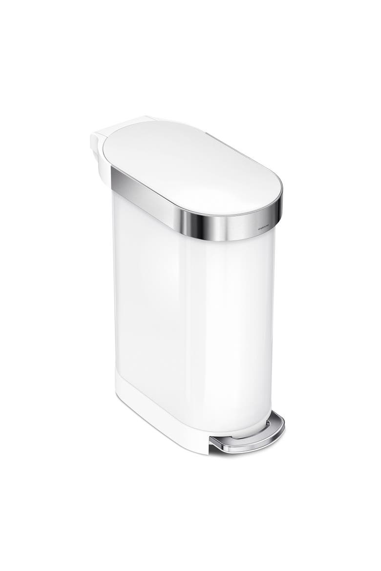 45L slim step can, Main, color, WHITE