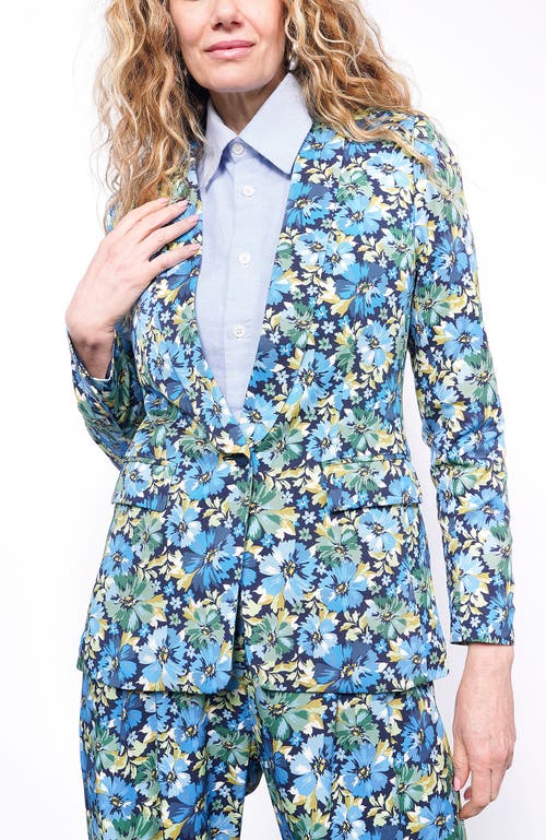 Wildfang The Empower Tux Blazer In Carnations Navy Multi