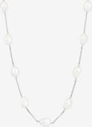 Dower & Hall White Baroque Pearl Chain Necklace