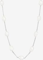 Dower & Hall White Baroque Pearl Chain Necklace