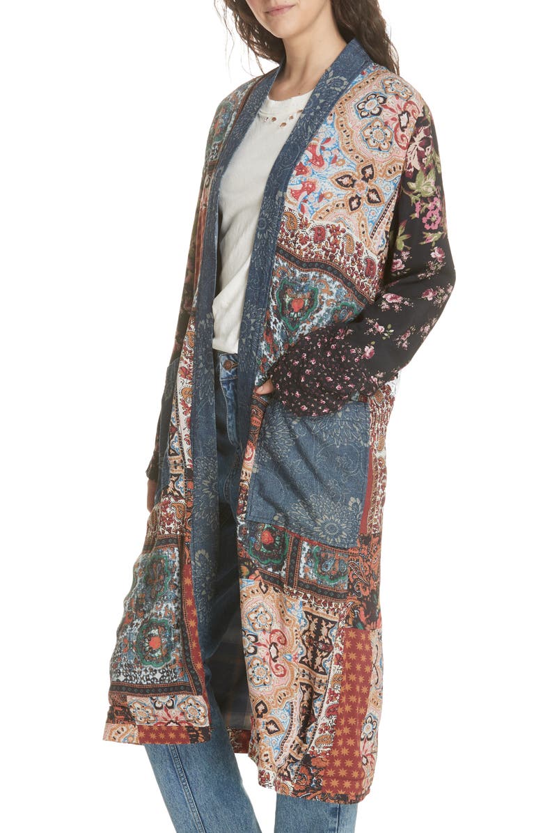 Free People Songbird Patched Coat, Alternate, color,