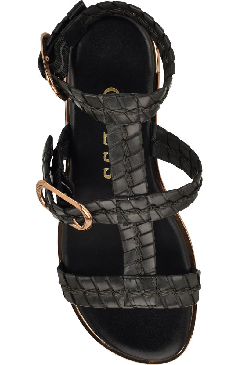 GUESS Lylnet Ankle Strap Sandal, Alternate, color, Black