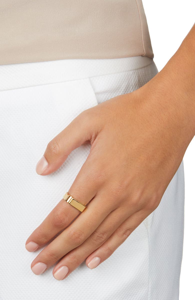 Monica Vinader Wide Signature Ring, Alternate, color, Dnu/Yellow Gold