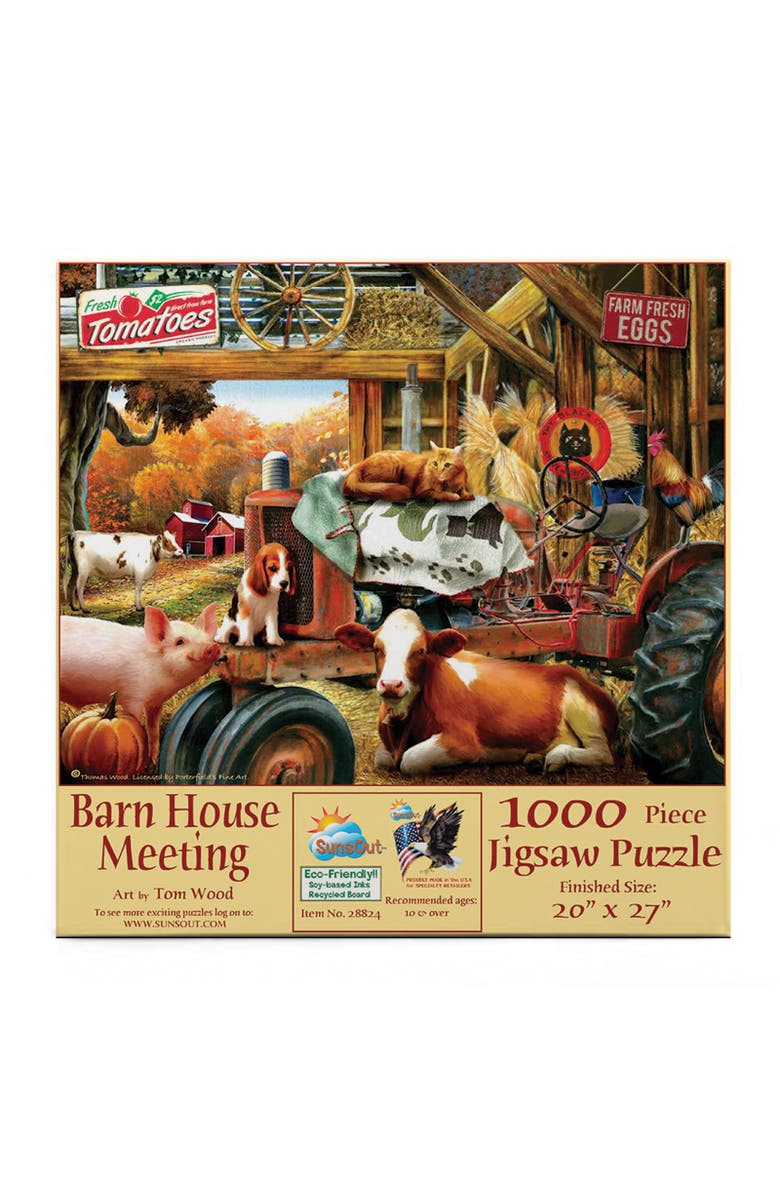 Sunsout Barnhouse Meeting 1000 piece Jigsaw Puzzle for Adults, Alternate, color, Multicolor