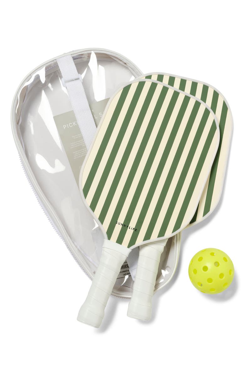 Sunnylife Pickleball Set, Alternate, color, The Vacay Olive