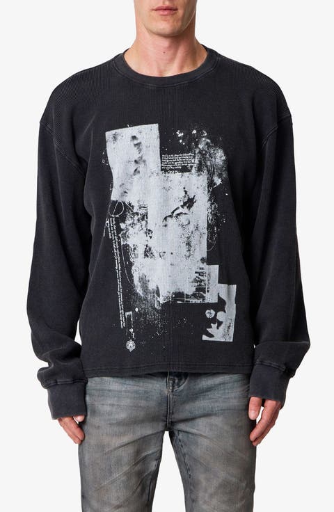 Corruption Graphic Long Sleeve Thermal T-Shirt