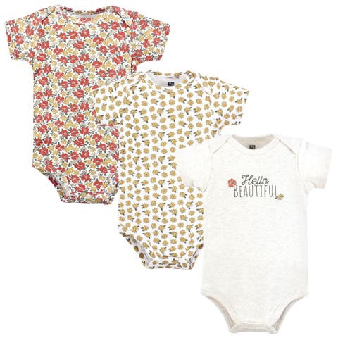 Triple Pack of Soft Cotton Bodysuits