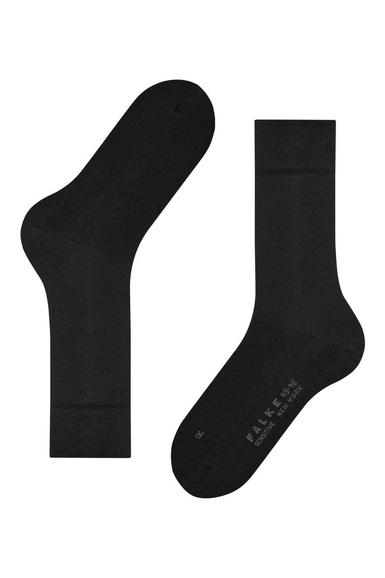 Sensitive New York Crew Socks, Alternate, color, BLACK