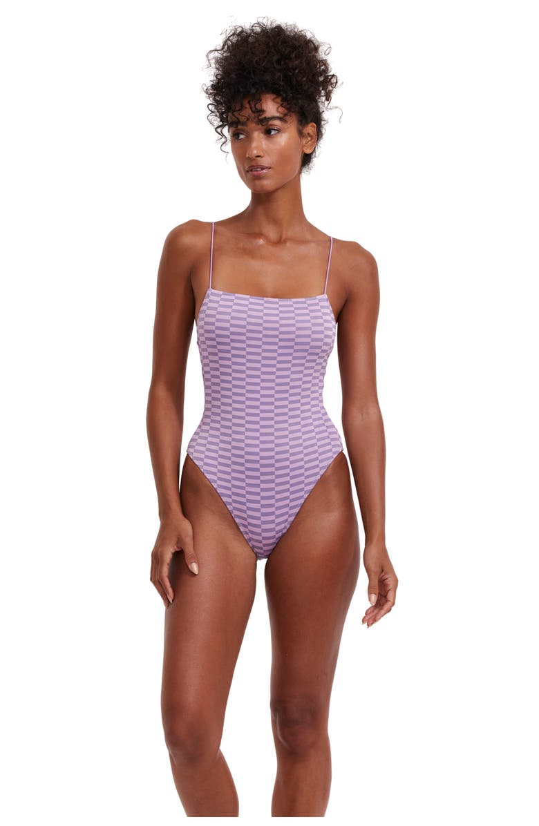 Flirtt Gottex Check It Out Open Back One Piece, Main, color,