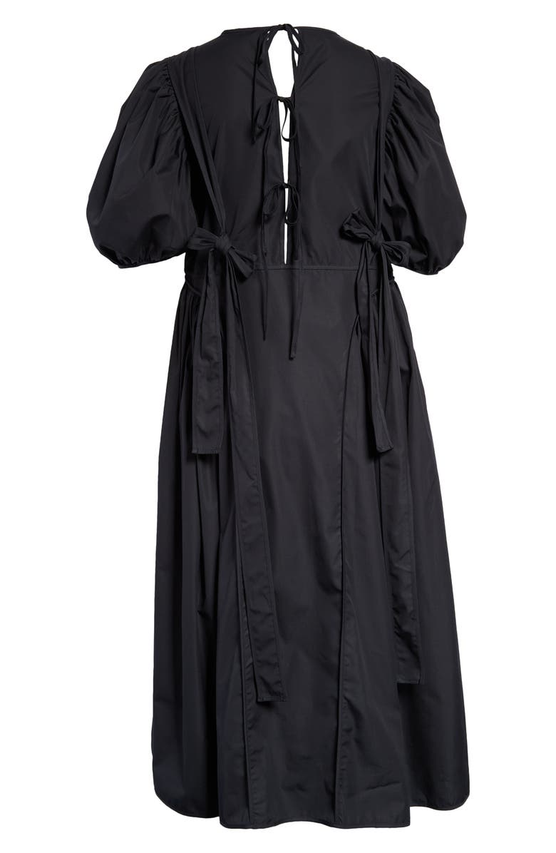 Cecilie Bahnsen Finnegan Puff Sleeve Cotton Poplin Midi Dress, Alternate, color,