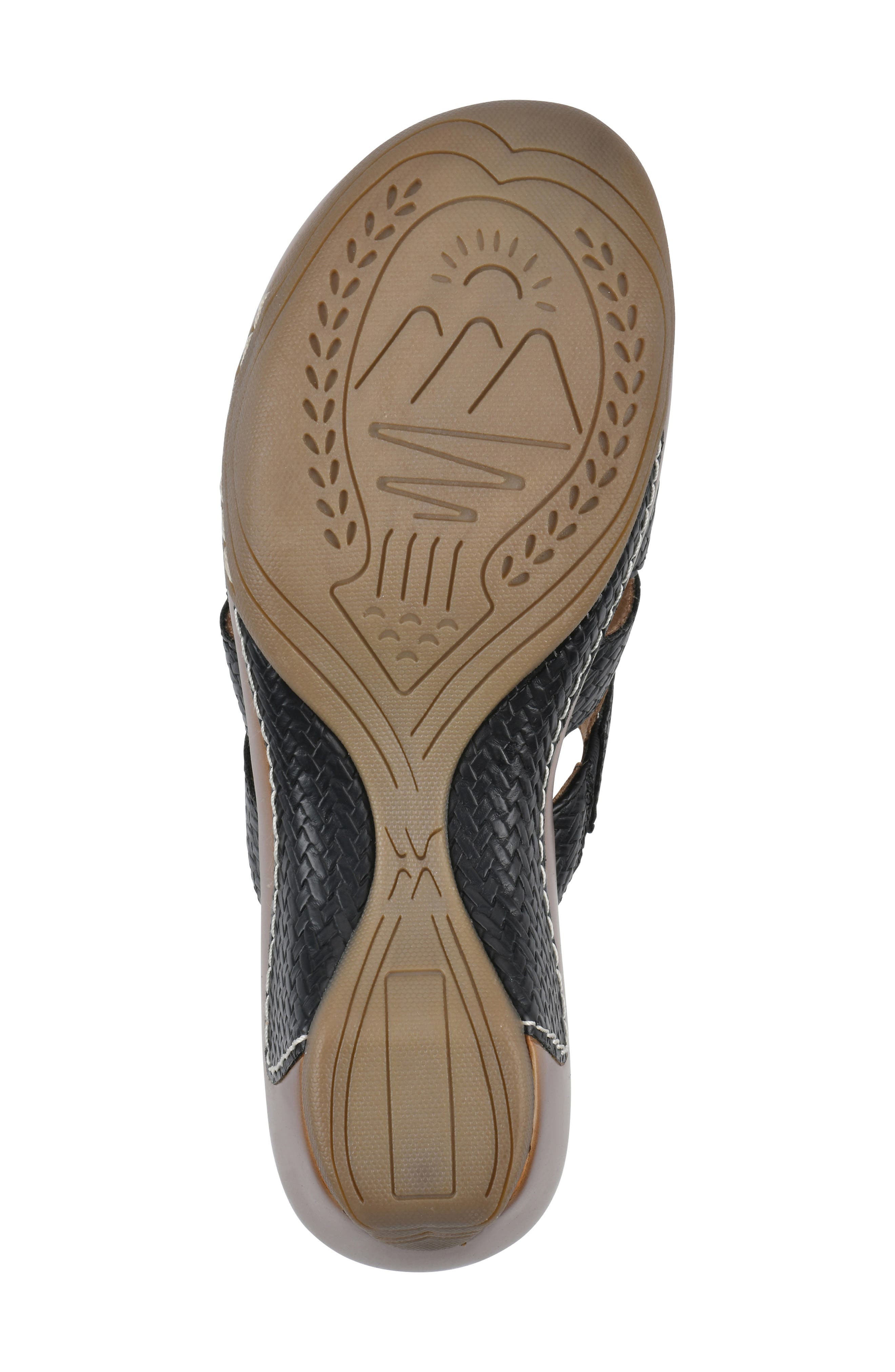 White Mountain Footwear Valora Wedge Sandal, Alternate, color, Black Metallic Woven