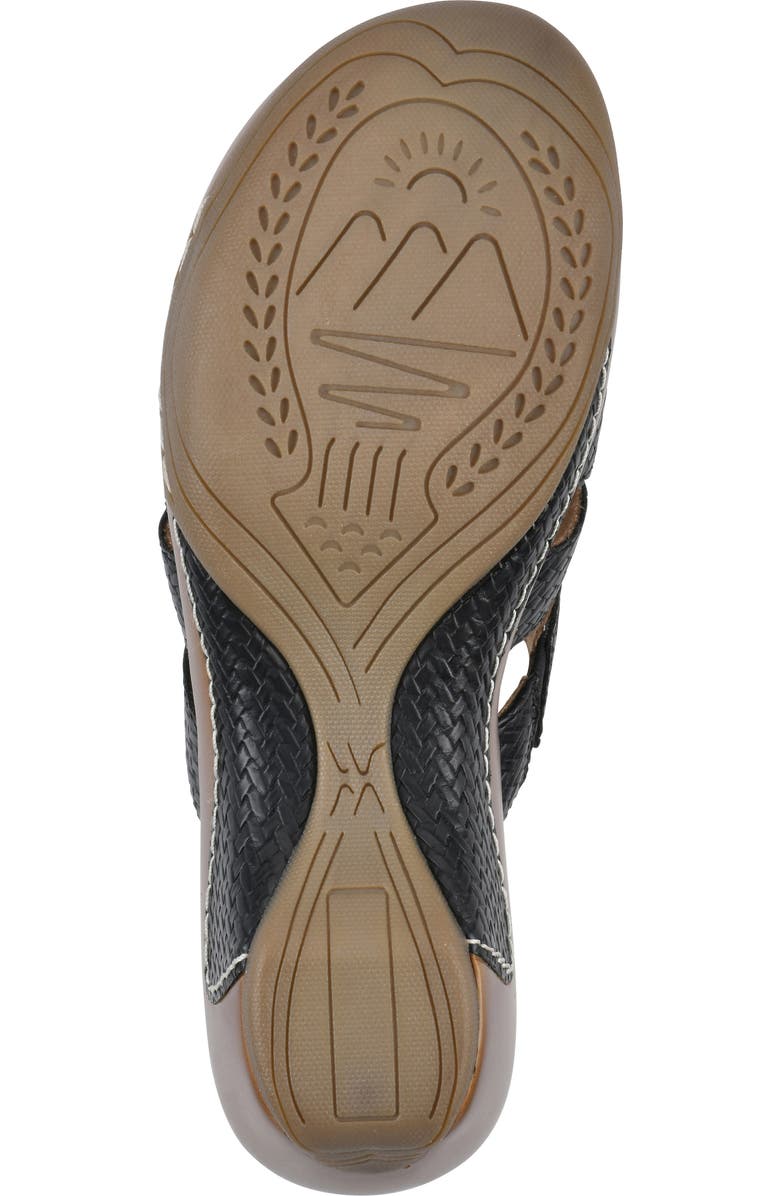 White Mountain Footwear Valora Wedge Sandal, Alternate, color, Black Metallic Woven