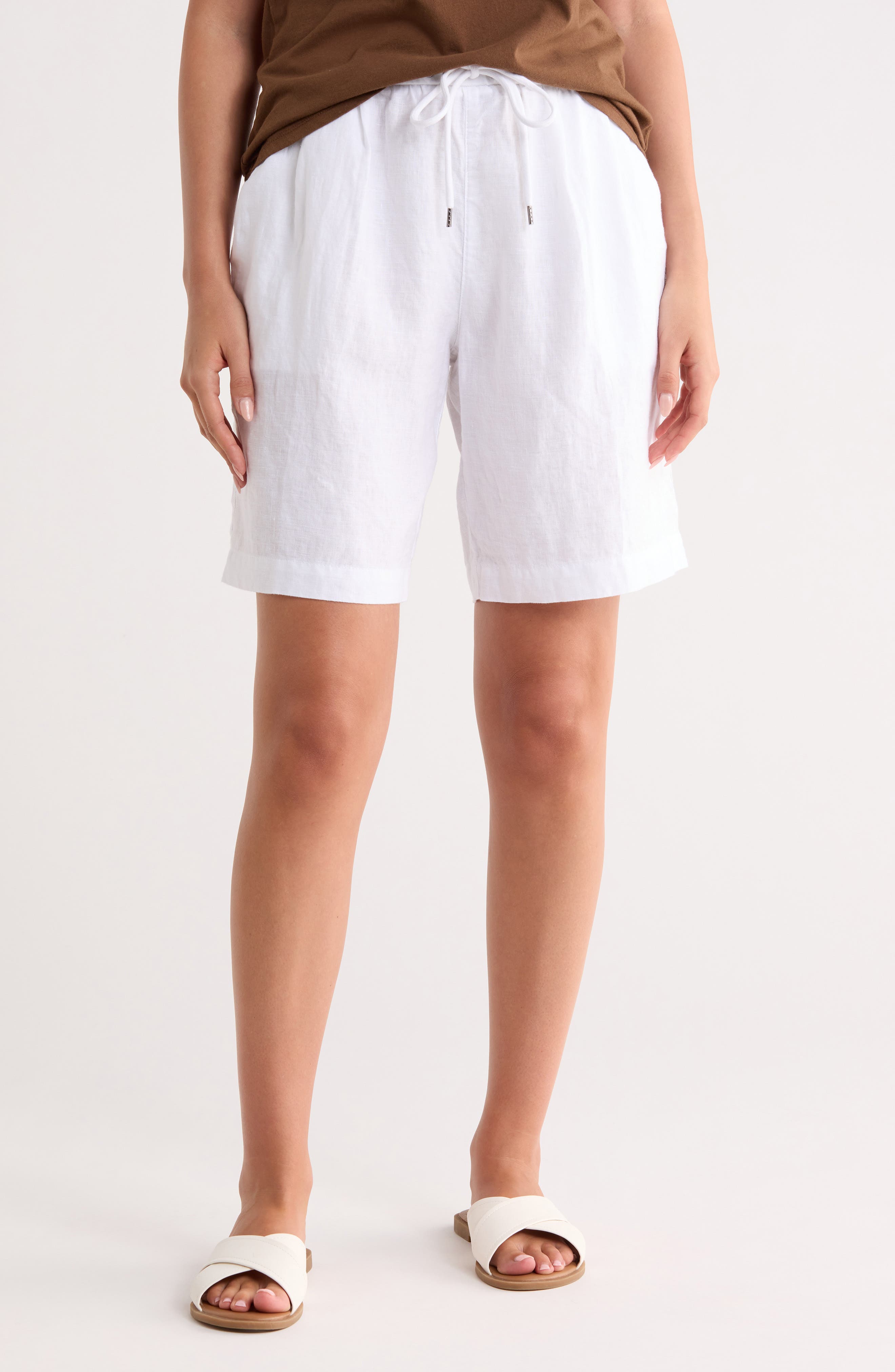 James Perse Linen Bermuda Shorts
