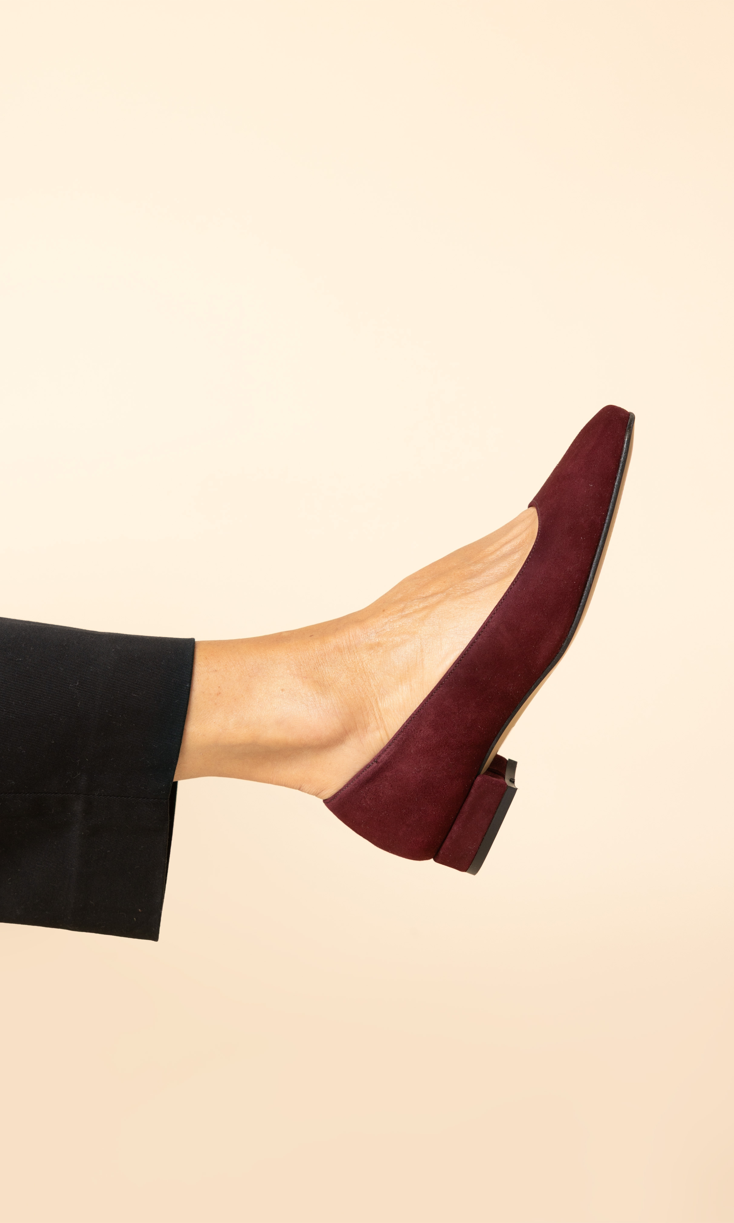 Leticia Leather Ballet Flat, Alternate, color, burgundy