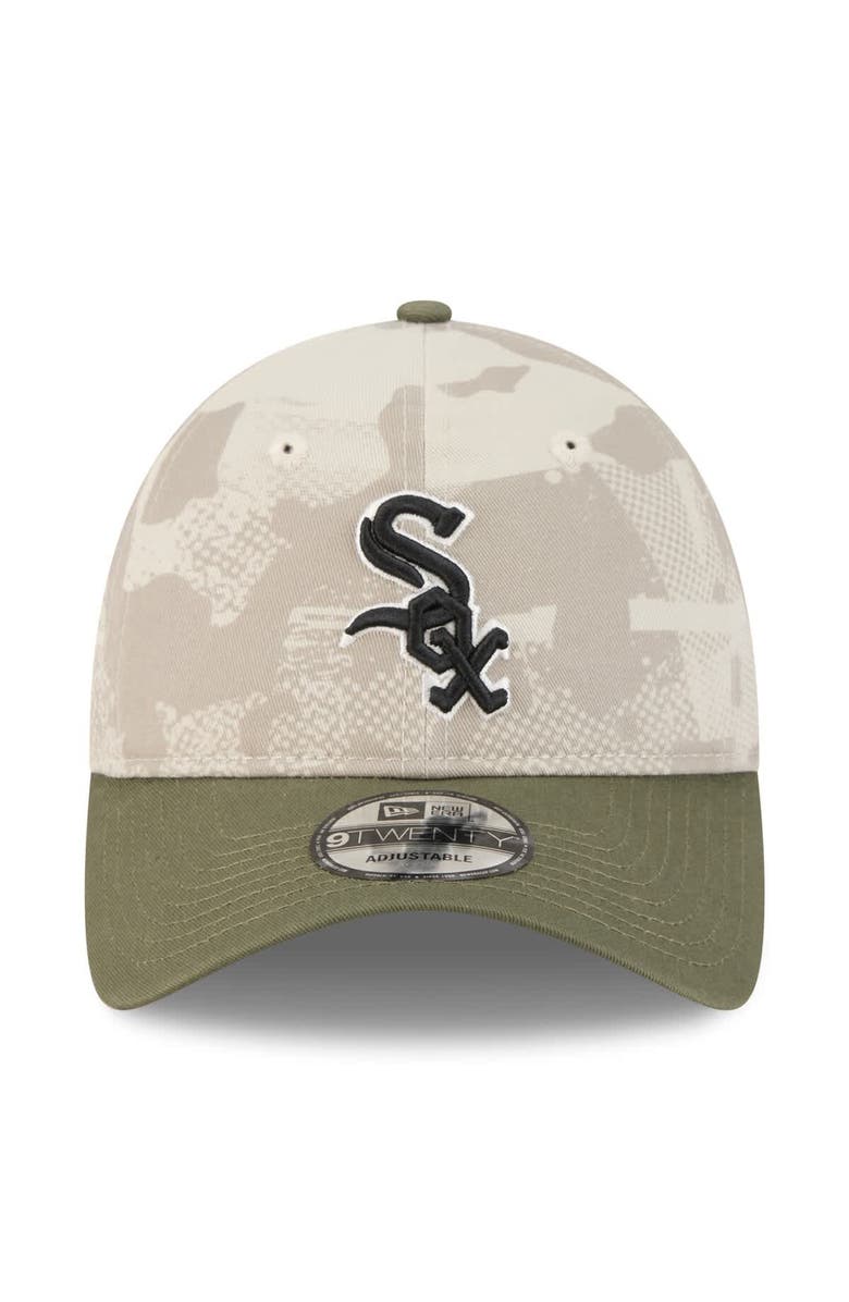 New Era Men's New Era Light Beige/Olive Chicago White Sox 2025 Armed Forces Day 9TWENTY Adjustable Hat, Alternate, color, Light Beige