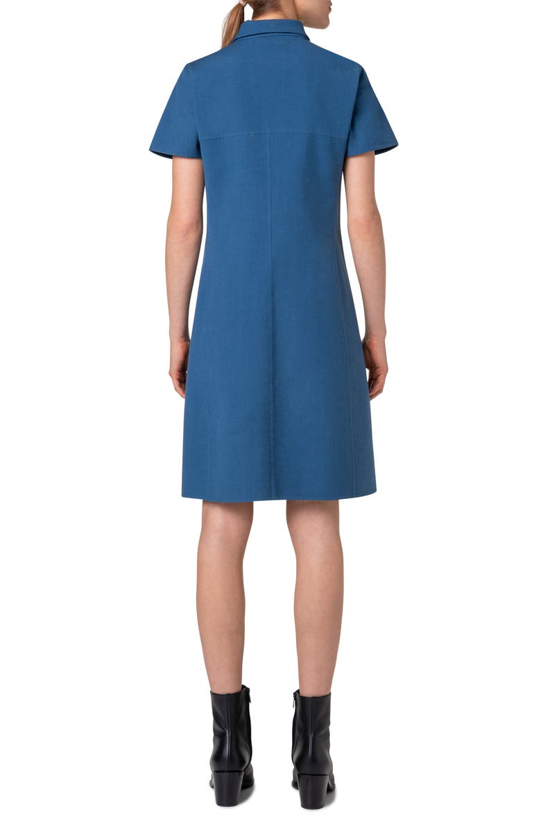 Akris Cotton & Silk Blend Double Face Polo Dress, Alternate, color, 