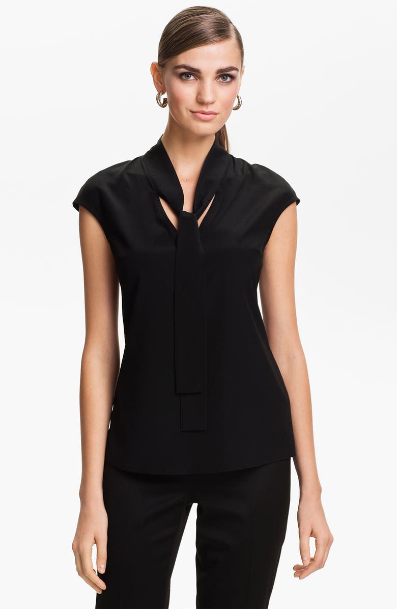 St. John Collection Crêpe de Chine Top, Main, color, 