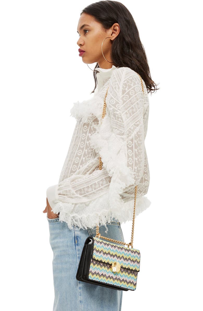 Topshop Gem Crossbody Bag, Alternate, color,