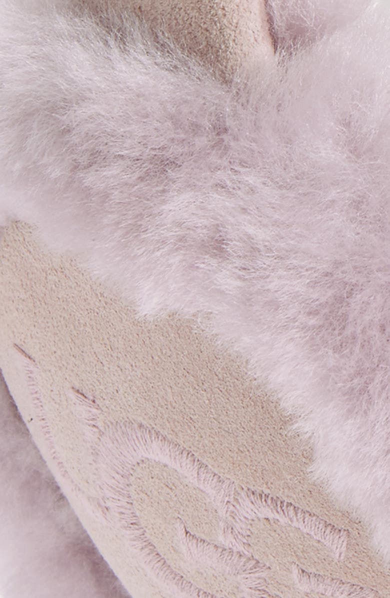 UGG<sup>®</sup> Logo Embroidered Genuine Shearling Earmuffs, Alternate, color, Ashen Rose