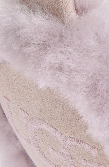 Logo Embroidered Genuine Shearling Earmuffs