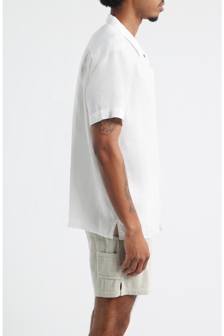 Solid Camp Shirt, Alternate, color, WHITE