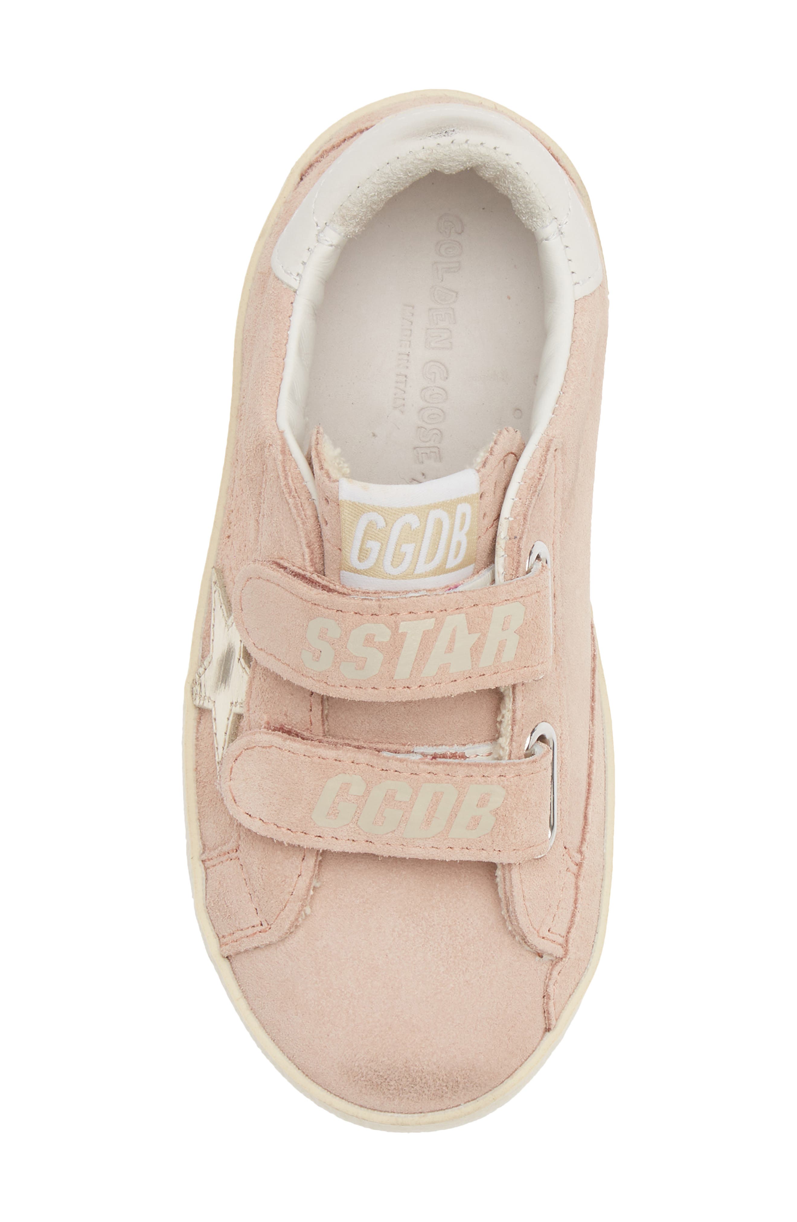 Kids' Old School Sneaker, Alternate, color, PINK/ PLATINUM/ WHITE