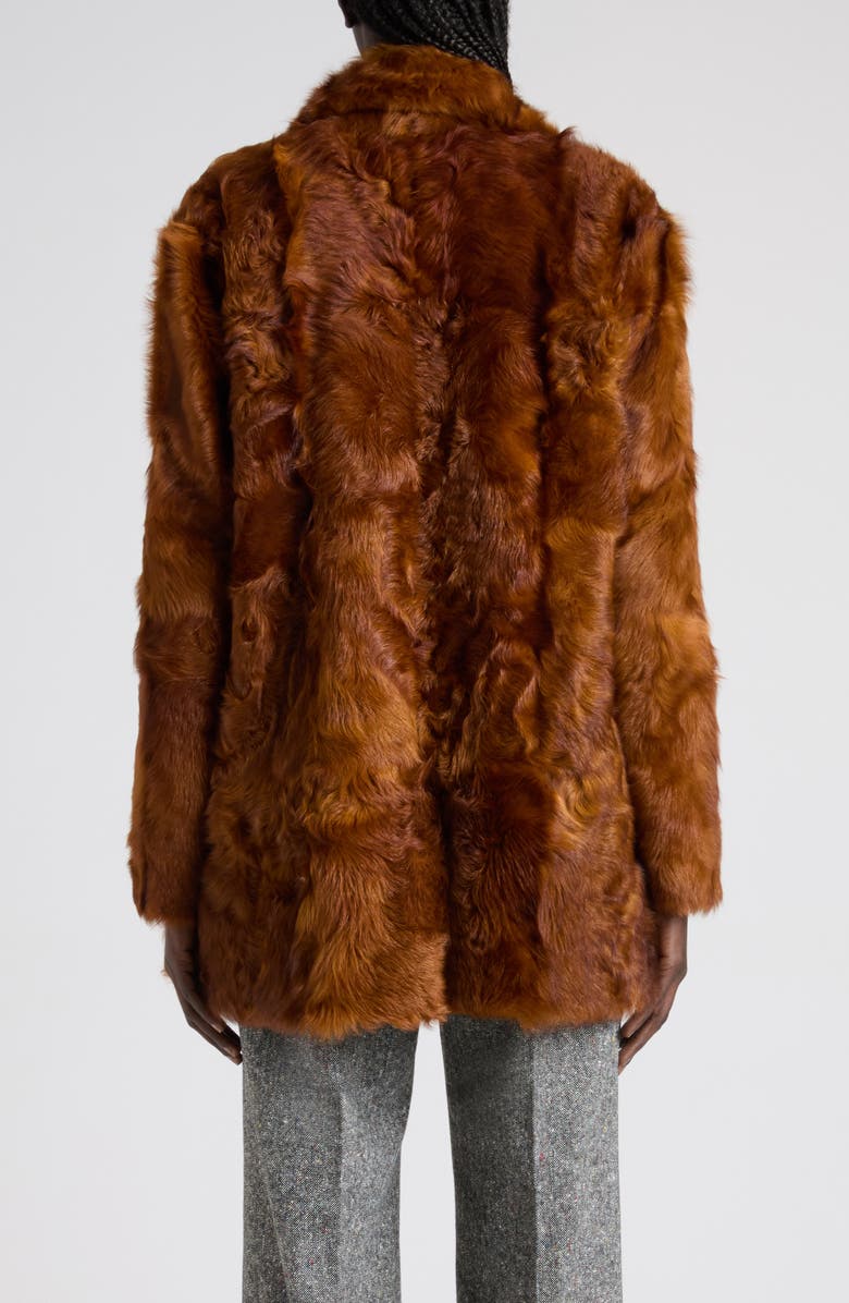 Valentino Genuine Curly Shearling Coat, Alternate, color,
