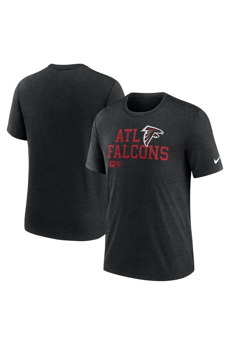 Men's Nike Black Atlanta Falcons Overlap Lockup Tri-Blend T-Shirt, Alternate, color, Black