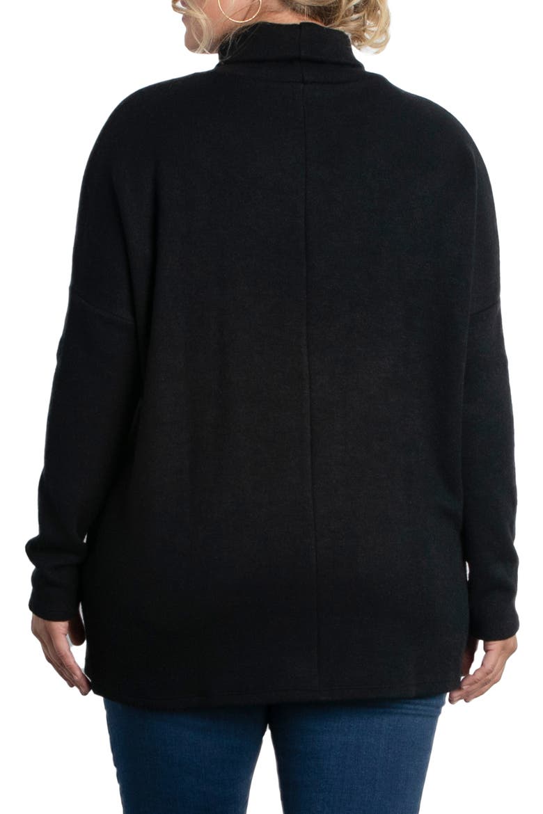 Paris Turtleneck Tunic Sweater, Alternate, color, BLACK NOIR