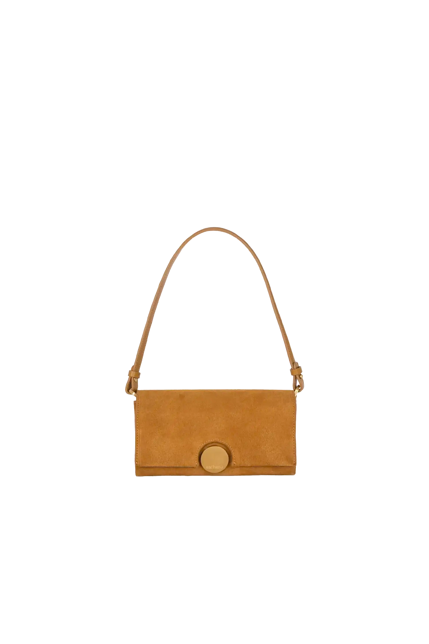 12AM Suede Baguette Bag, Main, color, Honey