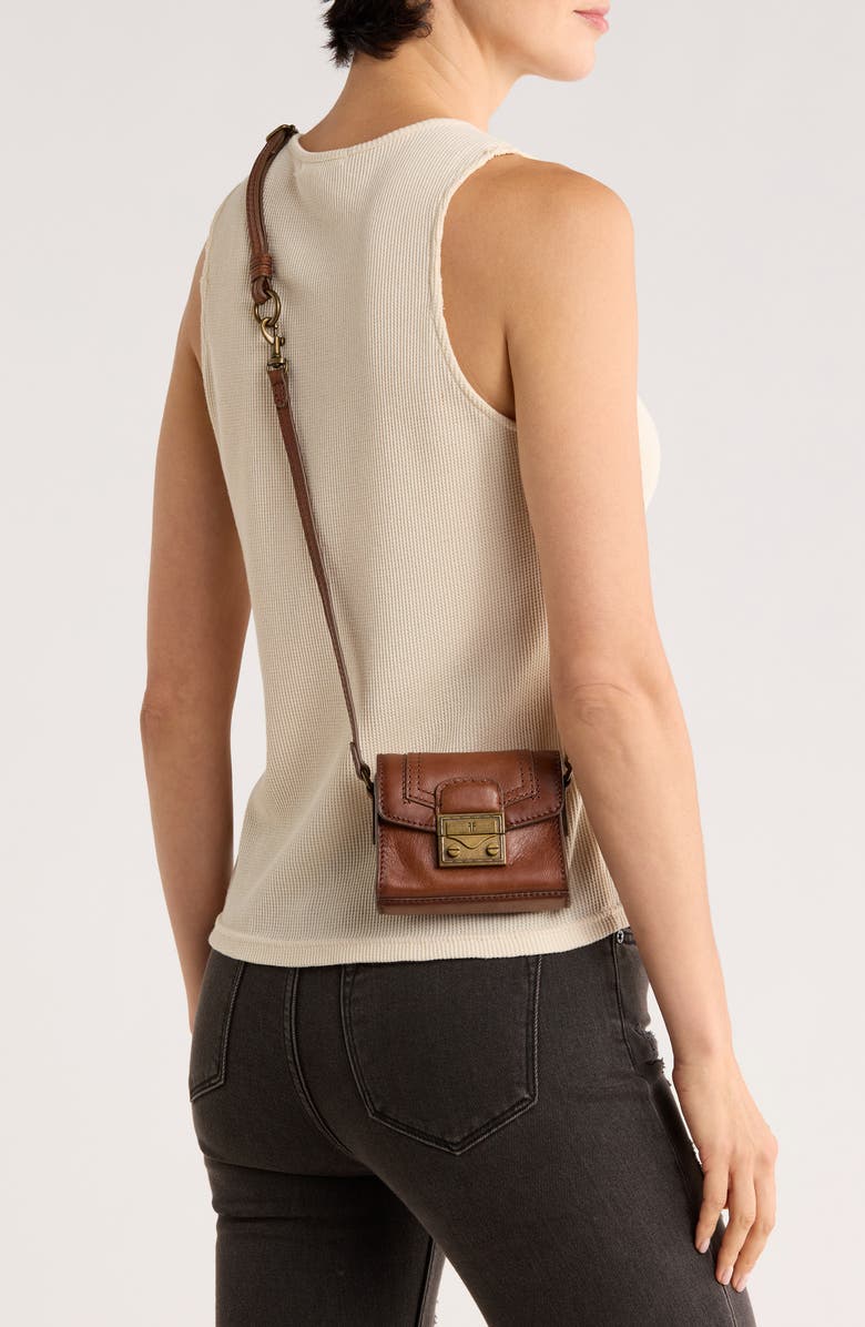 Frye Alex 4-Way Mini Leather Bag, Alternate, color, Cognac