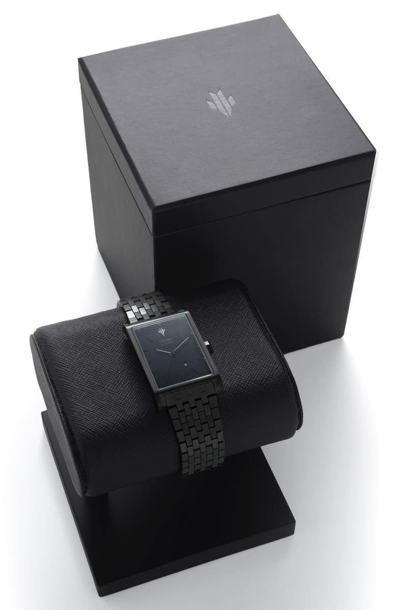 VIEREN Matte Black Swiss Automatic Watch, Alternate, color, Black