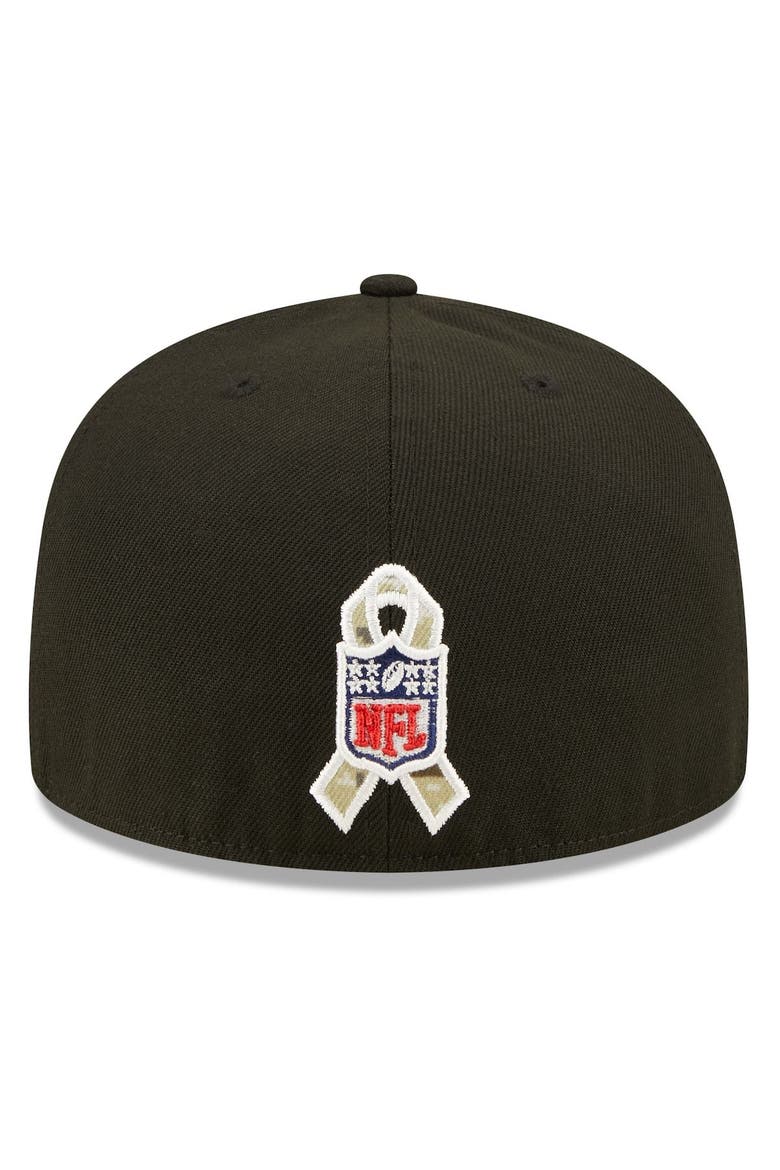 Men's New Era Black Seattle Seahawks 2022 Salute To Service 59FIFTY Fitted Hat, Alternate, color, Black