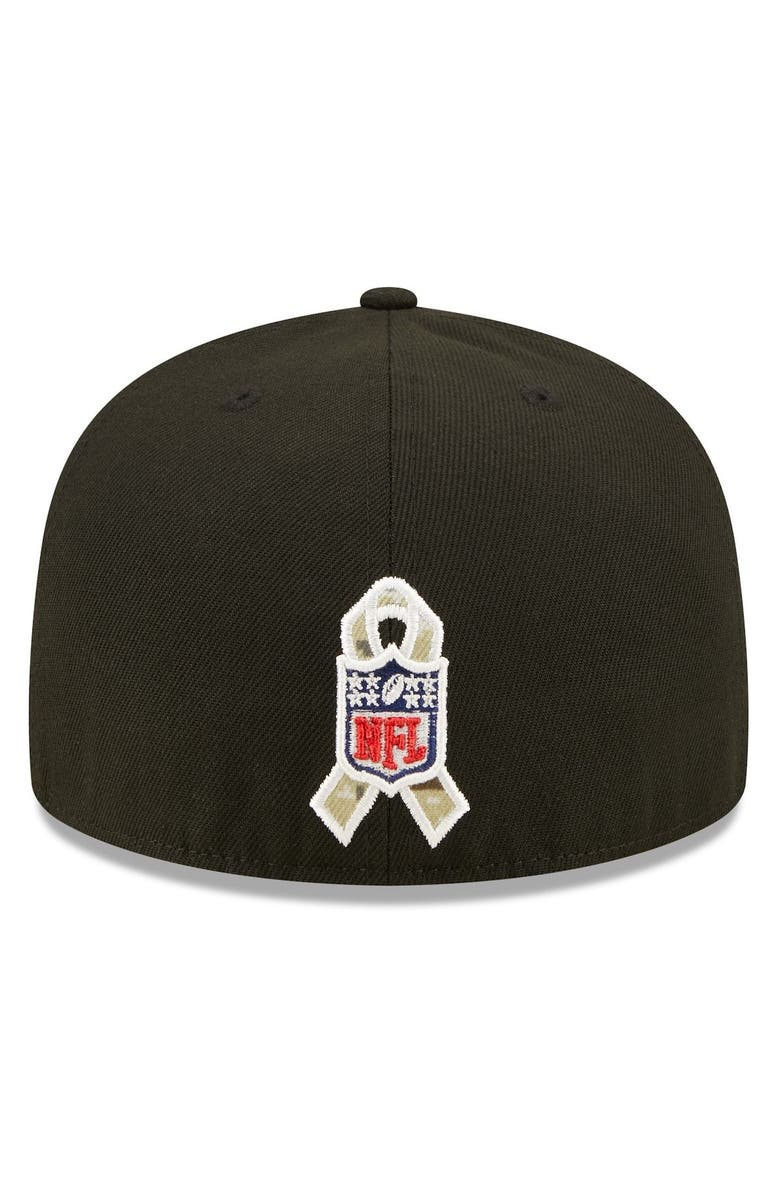 New Era Men's New Era Black Seattle Seahawks 2022 Salute To Service 59FIFTY Fitted Hat, Alternate, color, 