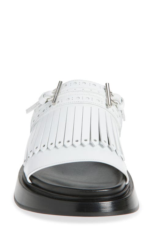 ALEXANDER MCQUEEN MCQUEEN KILTIE FRINGE SLIDE SANDAL 