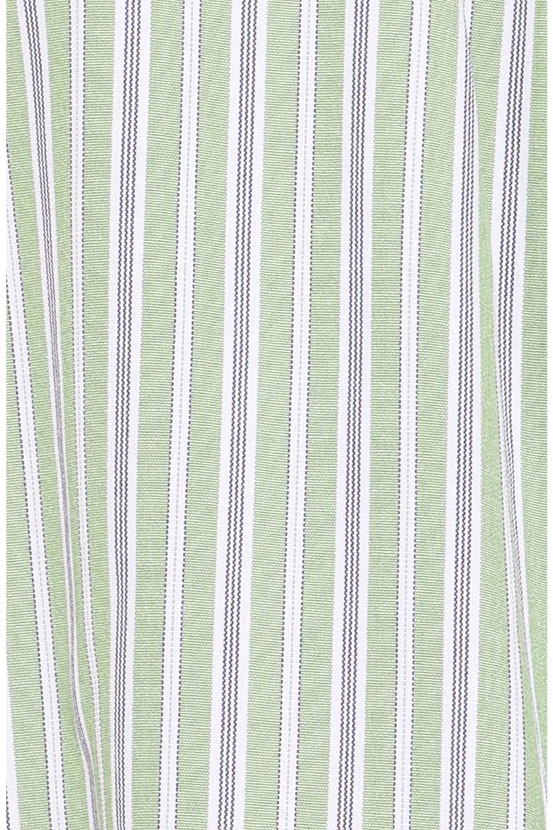 Luisa Ruffle Trim Stripe Shirt, Alternate, color, GREEN/ WHITE