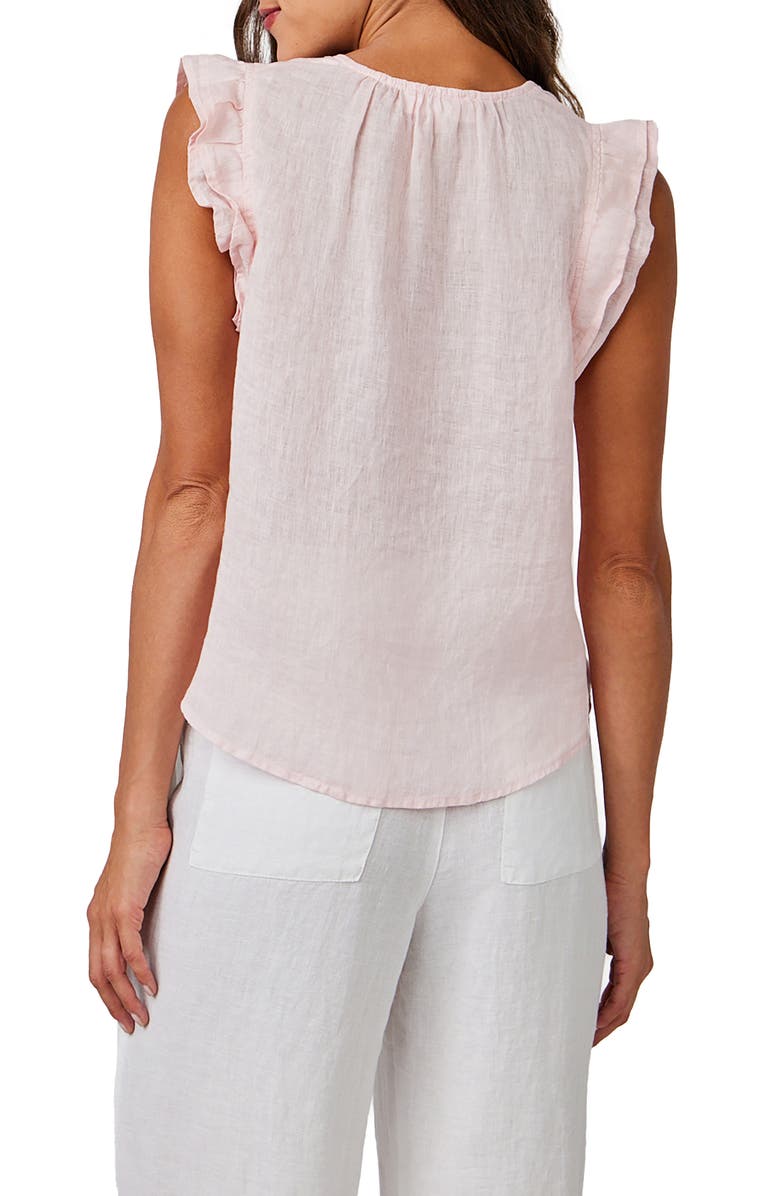 Bella Dahl Ruffle Tie Neck Sleeveless Top, Alternate, color, Pastel Pink