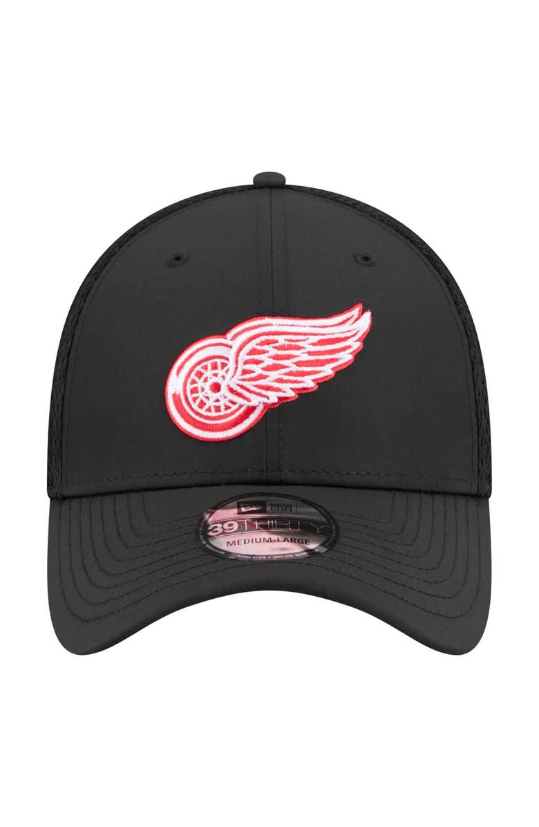 New Era Men's New Era  Black Detroit Red Wings Logo 39THIRTY Flex Hat, Alternate, color, Black