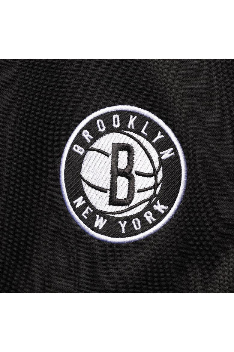 Men's Black/Gray Brooklyn Nets Big & Tall Pieced Body Full-Zip Track Jacket, Alternate, color, Black