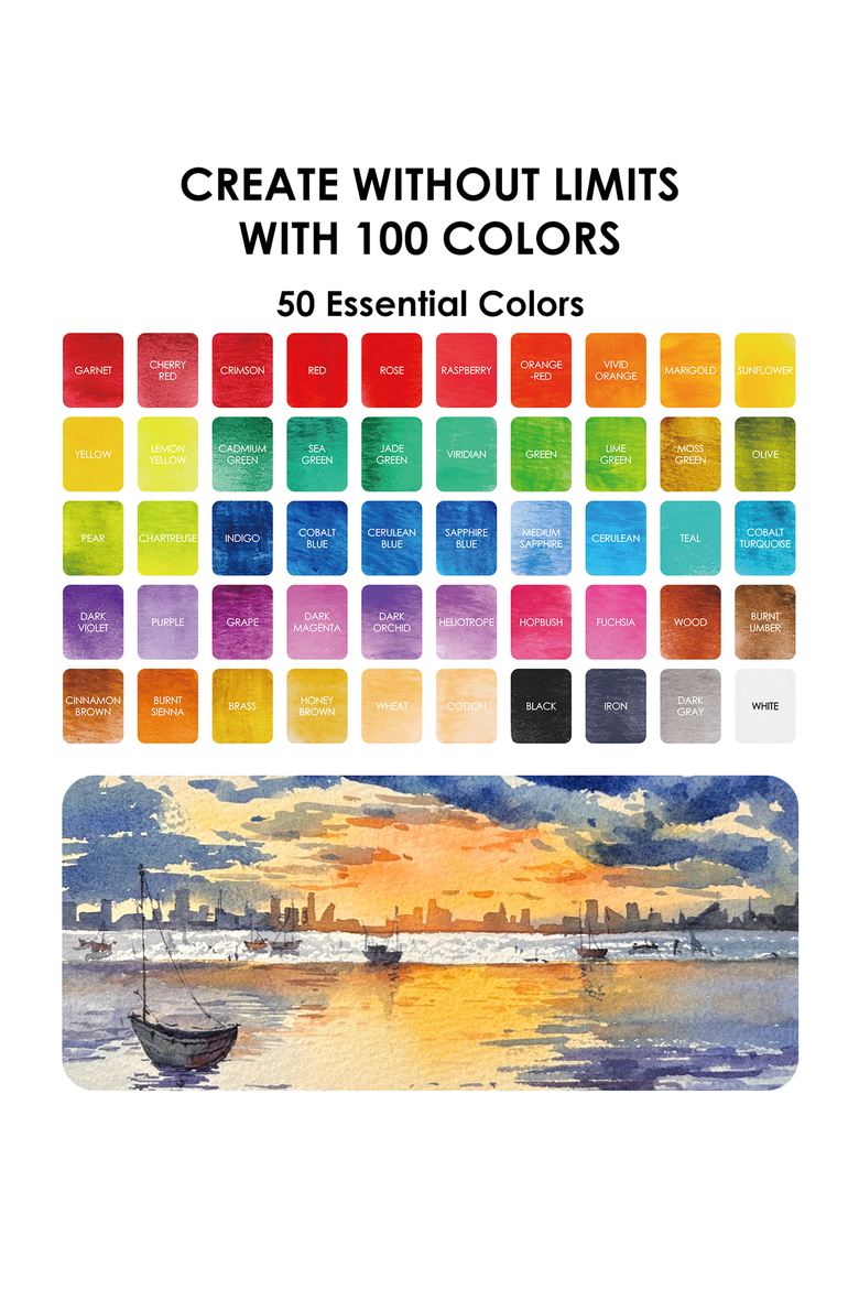 All In One Premium Watercolor Set, Alternate, color, Bright Yellow