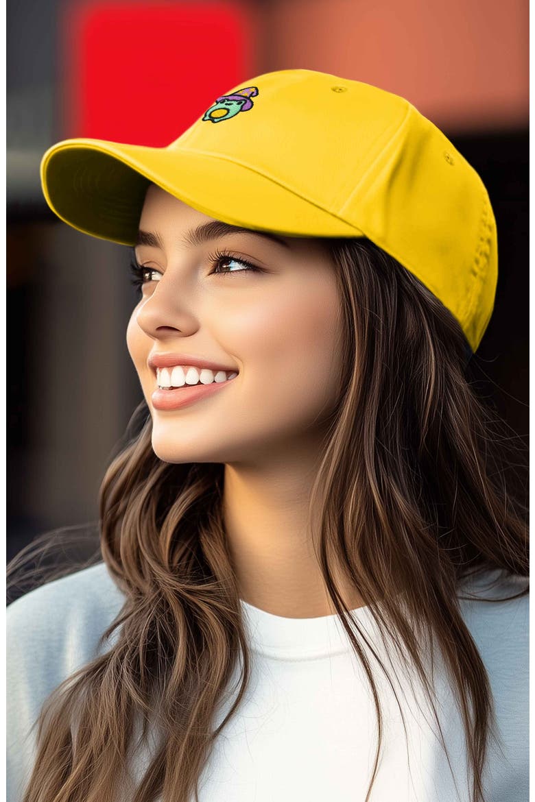 Sorcerer Frog Embroidered Dad Hat, Alternate, color, Gold